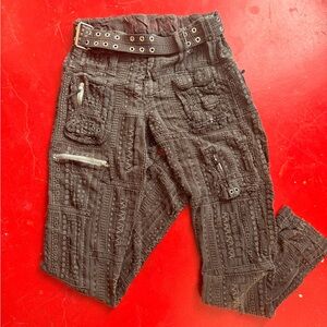 Johnny Was Embroidered cargo pants